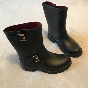 Tommy Hilfiger Black Short Rain Boots